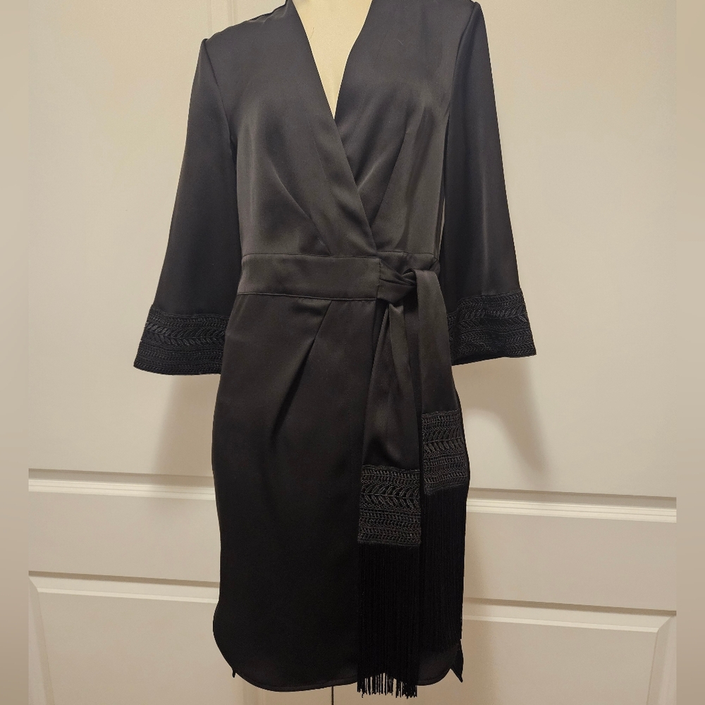 Badgley mischka wrap dress